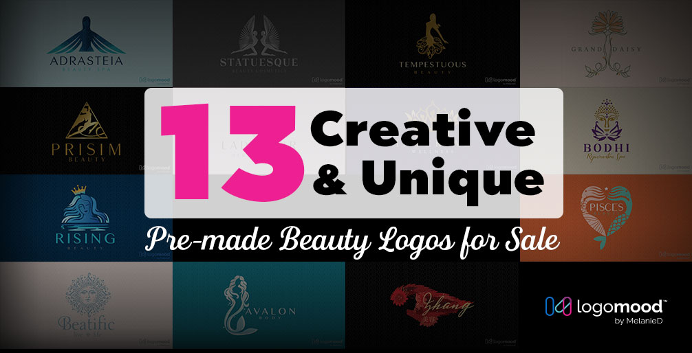 13 Creative & Unique Pre-made Beauty Logos for Sale