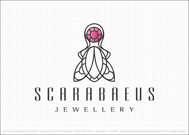 Egyptian Scarab Beetle Jewel Logo For Sale