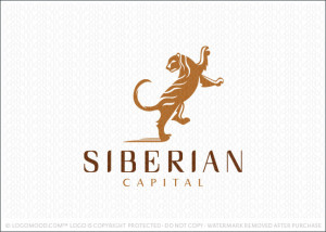 Siberian Tiger Heraldry Logo For Sale