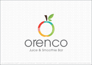 Apple Fruit Juice Bar Logo For Sale