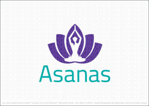 Asanas Yoga Logo For Sale