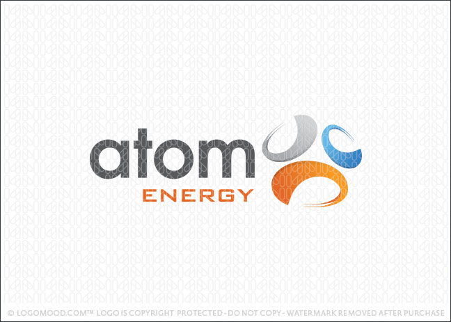 Atom Energy Abstract Logo For Sale