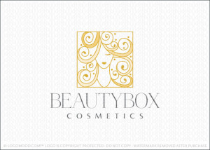 Beauty Woman Box Cosmetics Logo For Sale