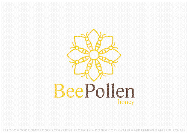 Bee Flower Logo For Sale