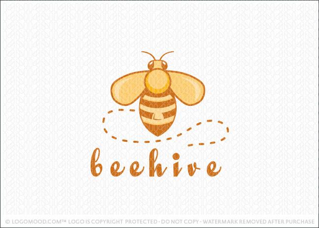 Beehive Bumble Bee Logo For Sale