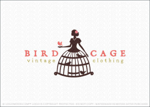 Birdcage Vintage Clothing Logo For Sale