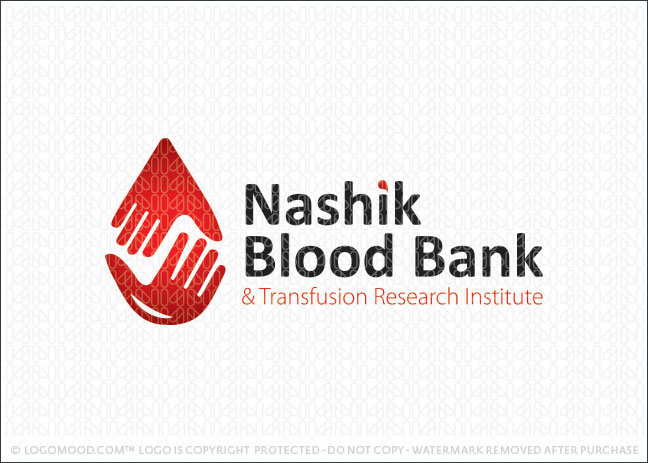 Blood Drop Donation Logo For Sale