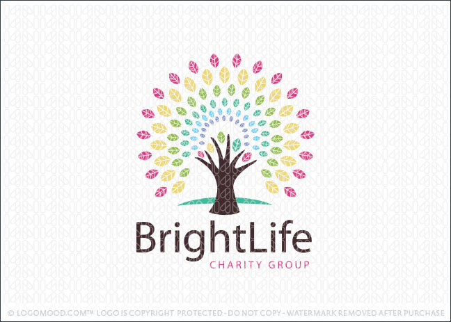 Bright Life Rainbow Tree Logo For Sale