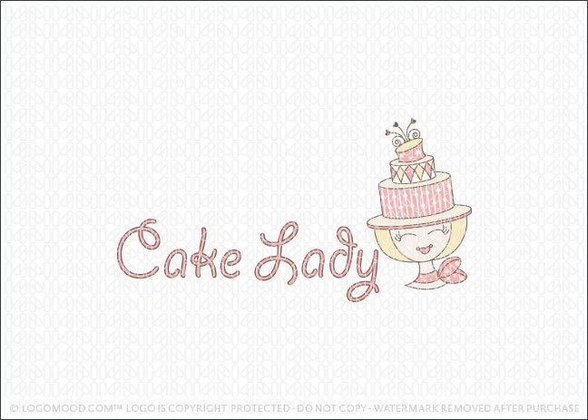 Cake Lady Logo For Sale