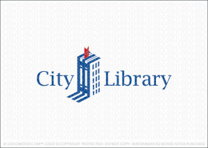 City Library Books Logo For Sale