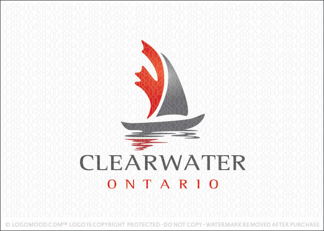 Clearwater Canadian Sail Boat Logo