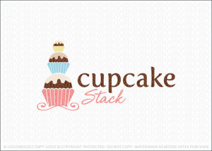 Cupcake Stack Logo For Sale