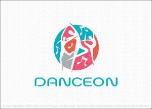 Dancing Musical Figures Logo For Sale