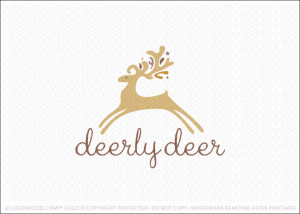 Deerly Deer Logo For Sale
