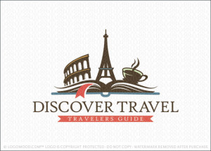 Discover Travel Book Logo For Sale