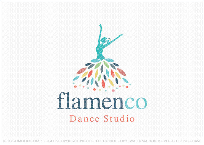 Flamenco Dance Studio Logo For Sale