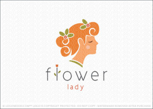 Flower Lady Logo For Sale