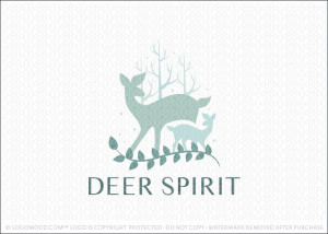 Forest Deer Spirit Logo For Sale