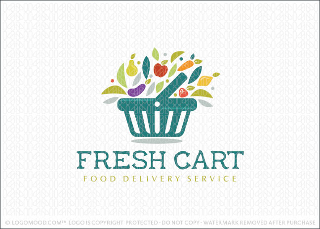Fresh Cart Food Delivery Logo For Sale