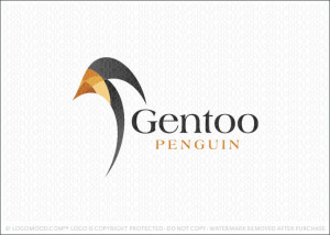 Gentoo Penguin Logo For Sale