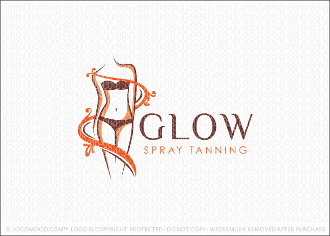 Glow Spray Tanning Logo For Sale