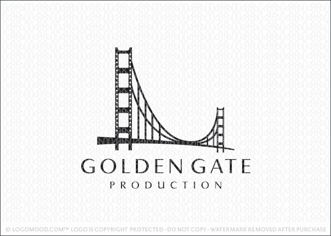 Golden Gate Movie Reel Production Logo For Sale