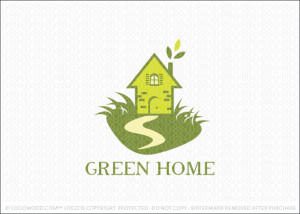 Green Home Living Logo For Sale