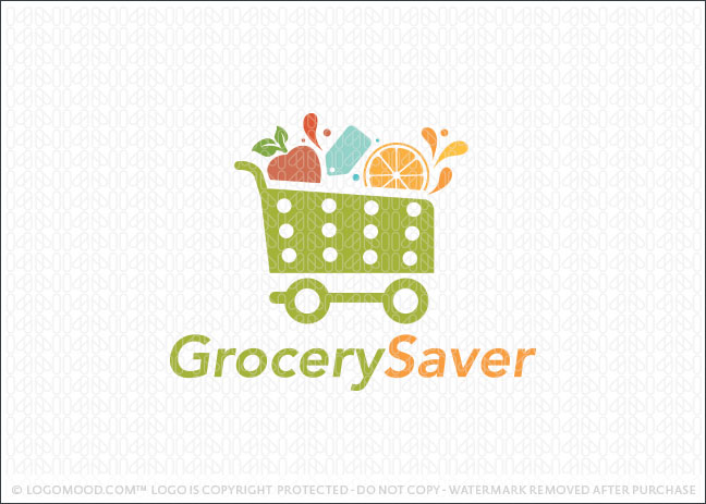 Grocery Saver shopping cart Logo For Sale