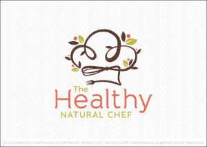 Healthy Natural Chef Logo For Sale