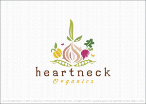 Heartneck Organics Logo For Sale