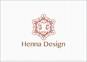 Henna Design Logo For Sale