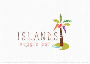 Island Veggie Bar Logo For Sale