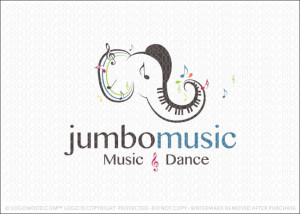 Jumbo Music Lessons Logo For Sale
