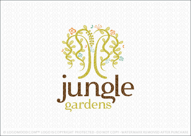 Jungle Gardens Logo For Sale