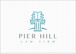 Law Book Column Logo For Sale
