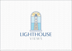Lighthouse Window View Logo For Sale