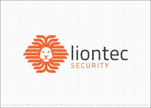 Lion Technology Security Logo For Sale