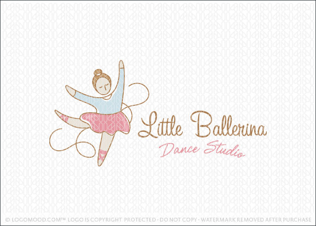 Little Ballerina Dance Studio Logo For Sale