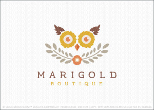 Marigold Owl Boutique Logo For Sale