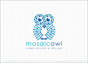 Mosaic Owl Logo For Sale