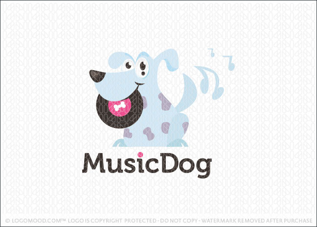 Music Dog Logo For Sale