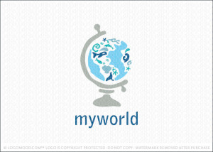My World Globe Logo For Sale