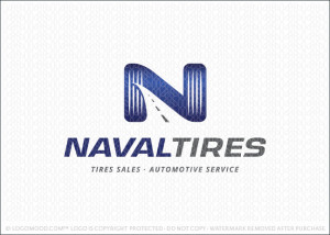 Navel Tires And Auto Repair Logo For Sale