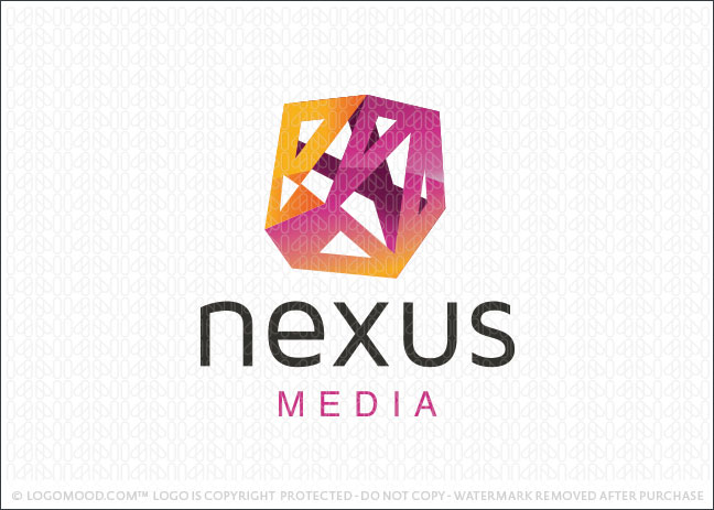Nexus Media Abstract Logo For Sale