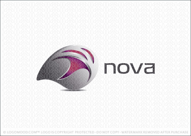 Nova Abstract 3D Design Logo For Sale