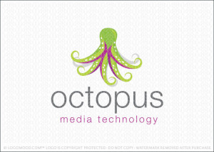 Octopus Media Technology Logo For Sale