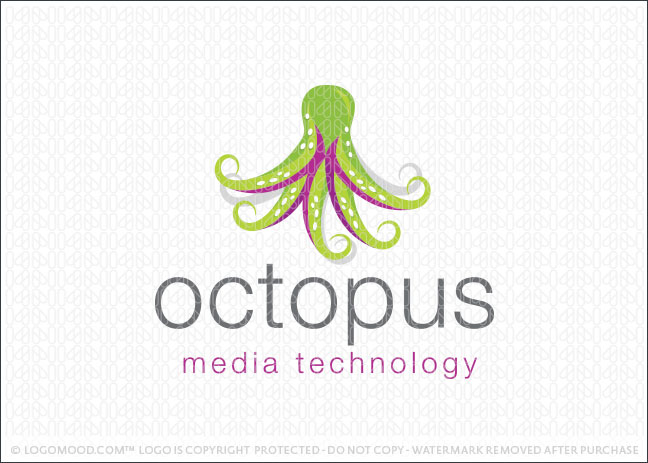 Octopus Media Technology Logo For Sale
