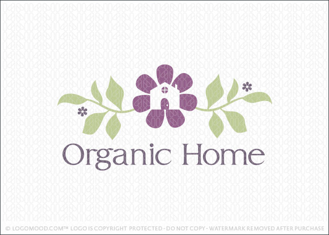 Organic Home Flower Logo For Sale