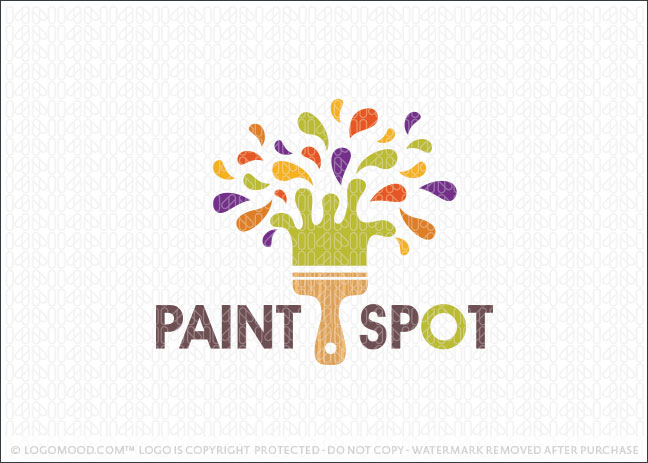 Paint Spot Brush Logo For Sale