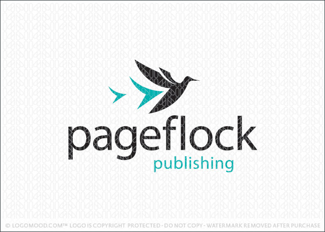 Paper Flock Birds Logo For Sale